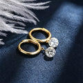 Round Lab grown Diamonds Hoop Earrings Set