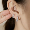 Lab grown Diamonds Hold Hoop Earrings Set