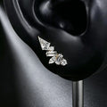 Multi Shape Lab grown Diamonds Antique Cluster Drop Earrings Set
