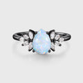 Pear cut Opal Cluster Engagement ring