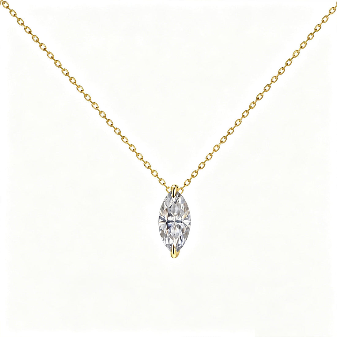 1.0 Carat Marquise Cut Lab grown diamond Pendant Necklace