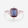 Emerald Cut Alexandrite Engagement Ring