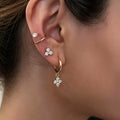 Pear Lab grown Diamonds Hoop Earrings Set