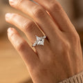 1.0CT~3.0CT Kite cut Lab grown Diamond Cluster Engagement Ring