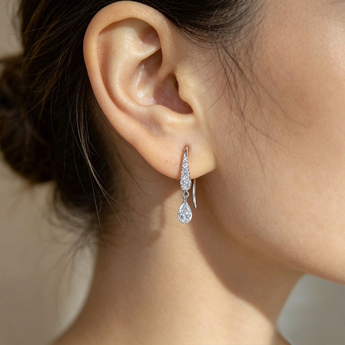Pear Lab grown Diamonds Earrings Set