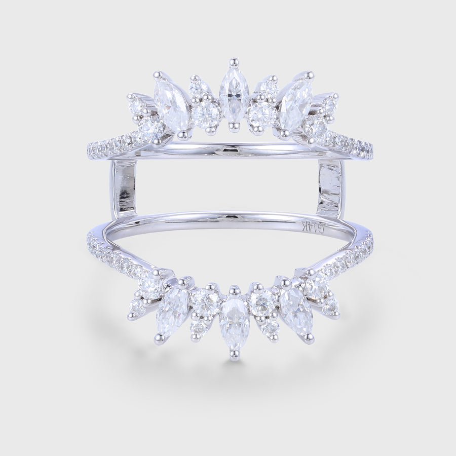 Double Marquise cut Moissanite | Diamond Enhancer Wedding Bands