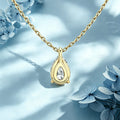 1.0Carat Pear Cut Lab grown diamond Pendant Necklace