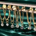 Round Lab grown Diamonds Chain Earrings Set