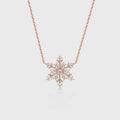 Christmas Snowflake Pendant Necklace with Diamonds