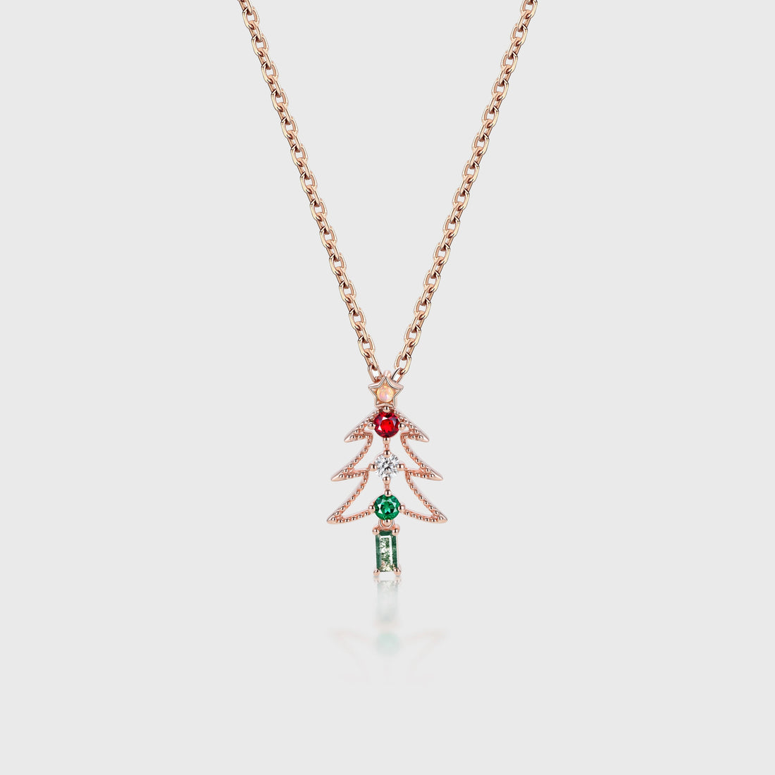 Pear cut Lab Emerald Pendant Necklace with Moissanite Halo Accents (Copy)