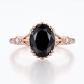 Oval cut Black Onyx Wedding Bridal Set