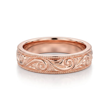 Men's Carved Style Ring - Timeless Elegance