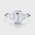 Emerald cut Moissanite Engagement ring