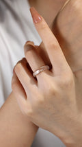 Lab-grown White Sapphire Ring