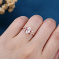 Nature Inspired Marquise cut Moissanite Engagement Ring