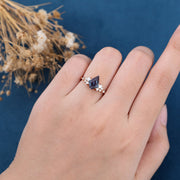 Kite Cut Alexandrite Engagement Ring 