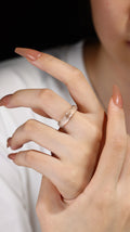 Lab-grown White Sapphire Ring