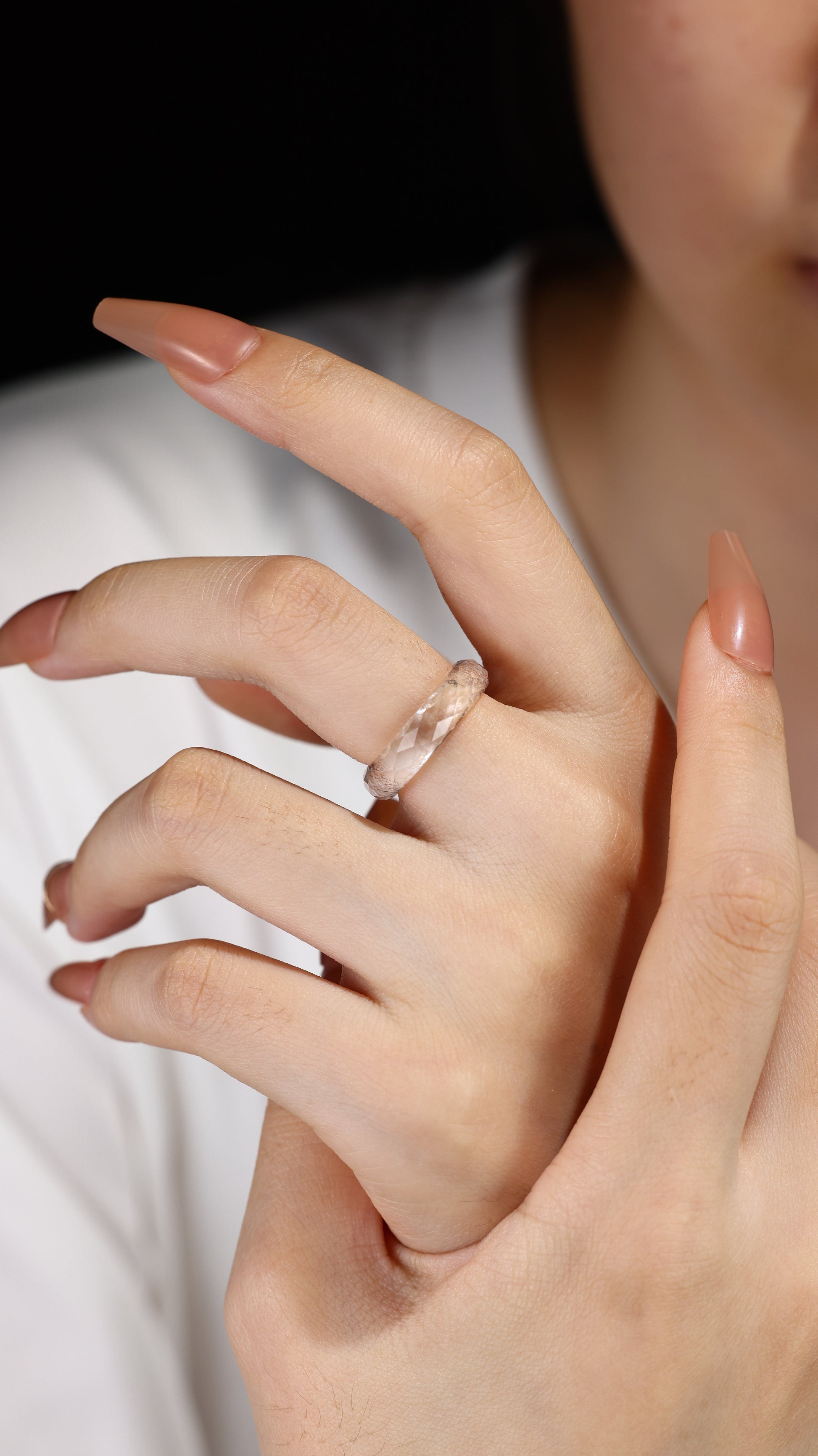 Lab-grown White Sapphire Ring