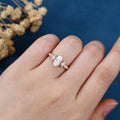 Marquise cut Moissanite Engagement Ring