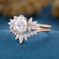 Pear cut Lab Grown Diamond Wedding bridal set