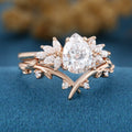 Pear cut Lab Grown Diamond Wedding bridal set