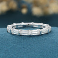 Copy of Round cut Moissanite | Diamond Half Eternity Gold Wedding Band