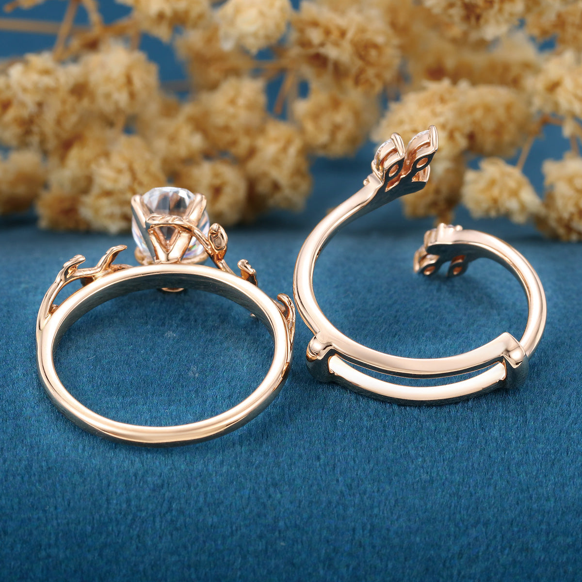 1.2 Carat Pear cut Lab Grown Diamond Wedding bridal set