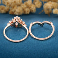 1.0 Carat Marquise cut Lab Grown Diamond Wedding bridal set
