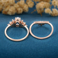 Pear cut Lab Grown Diamond Wedding bridal set