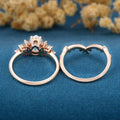 Pear cut Lab Grown Diamond Wedding bridal set