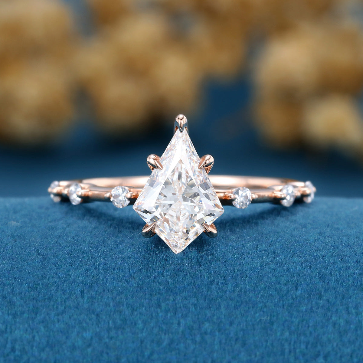 Kite Cut Lab grown Diamond Engagement Ring