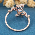 Bezel setting Marquise cut Lab-grown Diamond Rose Gold Engagement Ring