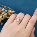 Bezel setting Marquise cut Lab-grown Diamond Rose Gold Engagement Ring