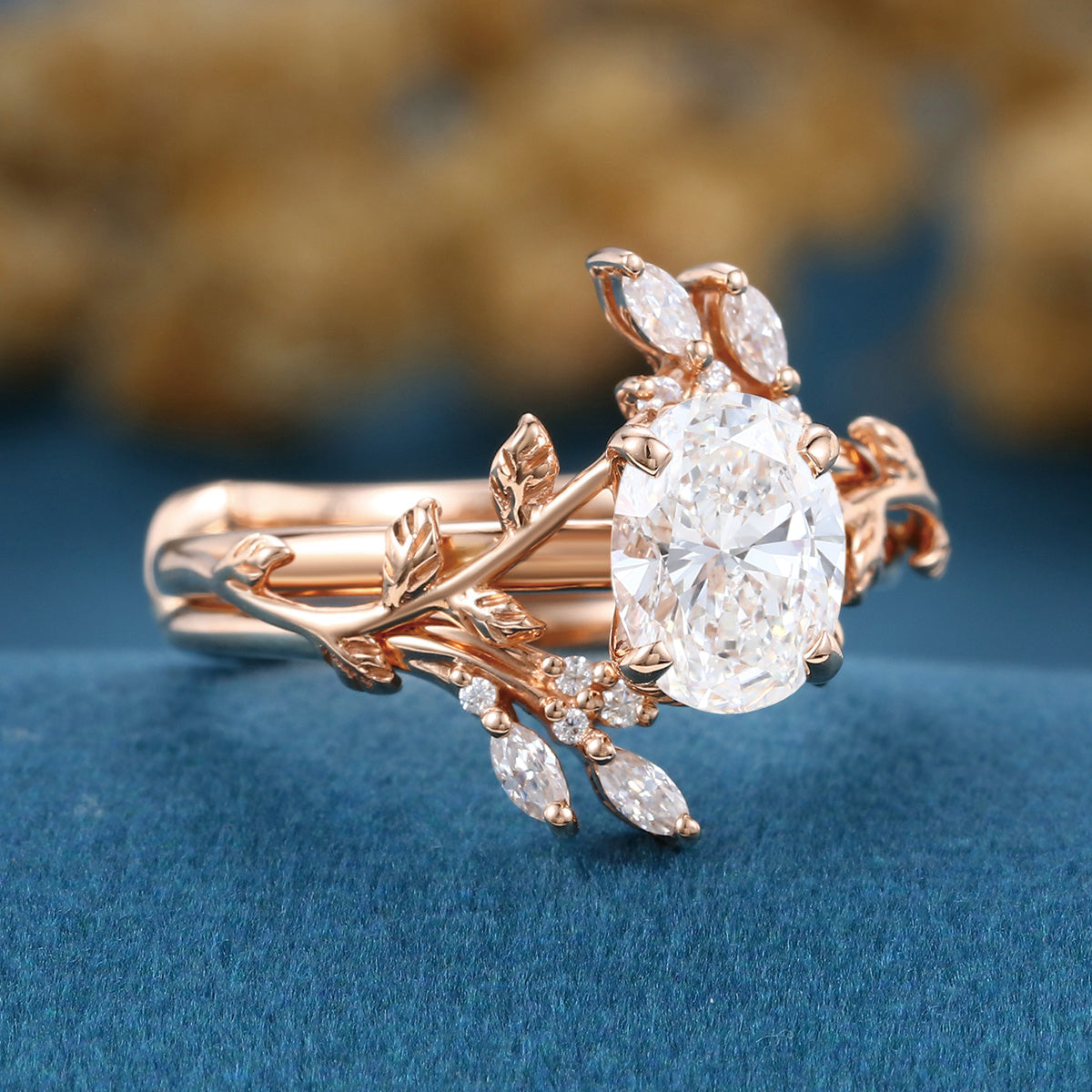 1.2 Carat Pear cut Lab Grown Diamond Wedding bridal set