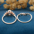Pear cut Lab Grown Diamond Wedding bridal set