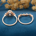 Hexagon cut Lab grown Diamond Wedding bridal set
