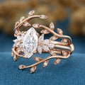 Oval cut 1.5Carat Lab grown Diamond Wedding bridal set (Copy)