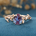 Pear cut Alexandrite Engagement ring 