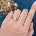 1.0CT~5.0CT Kite cut Cluster Lab Grown Diamond Engagement Ring
