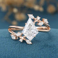 1.0CT~5.0CT Kite cut Cluster Lab Grown Diamond Engagement Ring