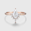 1.0CT~5.0CT Kite cut Lab Grown Diamond Halo Engagement Ring