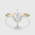 1.0CT~5.0CT Kite cut Lab Grown Diamond Halo Engagement Ring