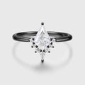 1.0CT~5.0CT Kite cut Lab Grown Diamond Halo Engagement Ring
