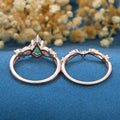 Nature inspired Kite Cut Moss Agate Wedding bridal set