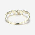 Marquise cut Moonstone Curved Wedding Band