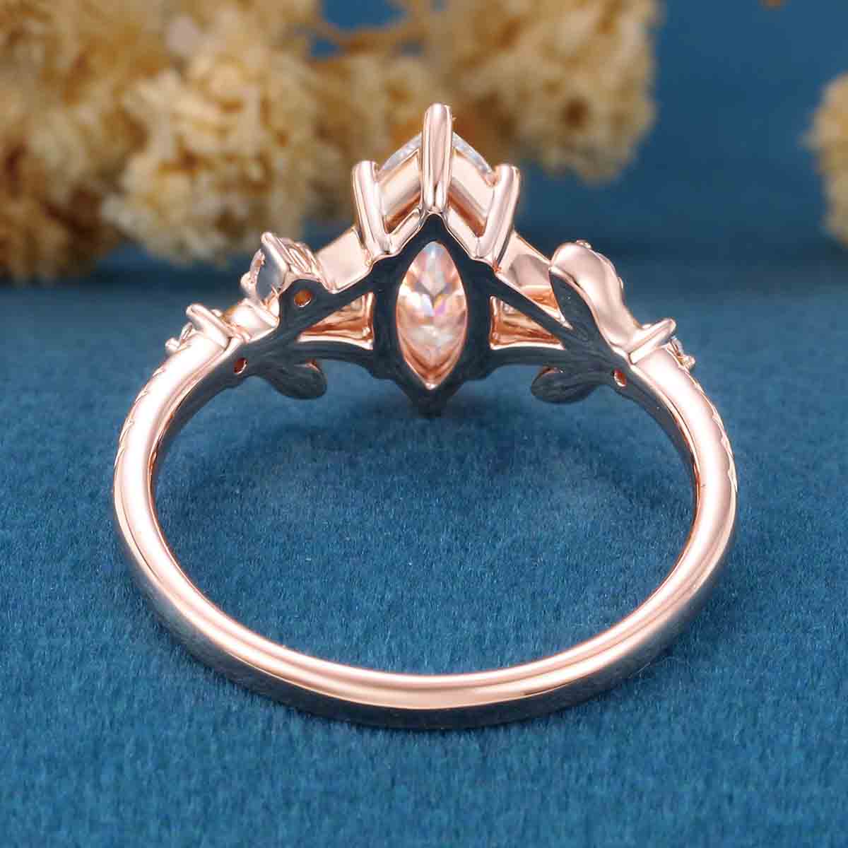 1.0CT~5.0CT Marquise cut Lab Grown Diamond Engagement Ring