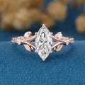 1.0CT~5.0CT Marquise cut Lab Grown Diamond Engagement Ring