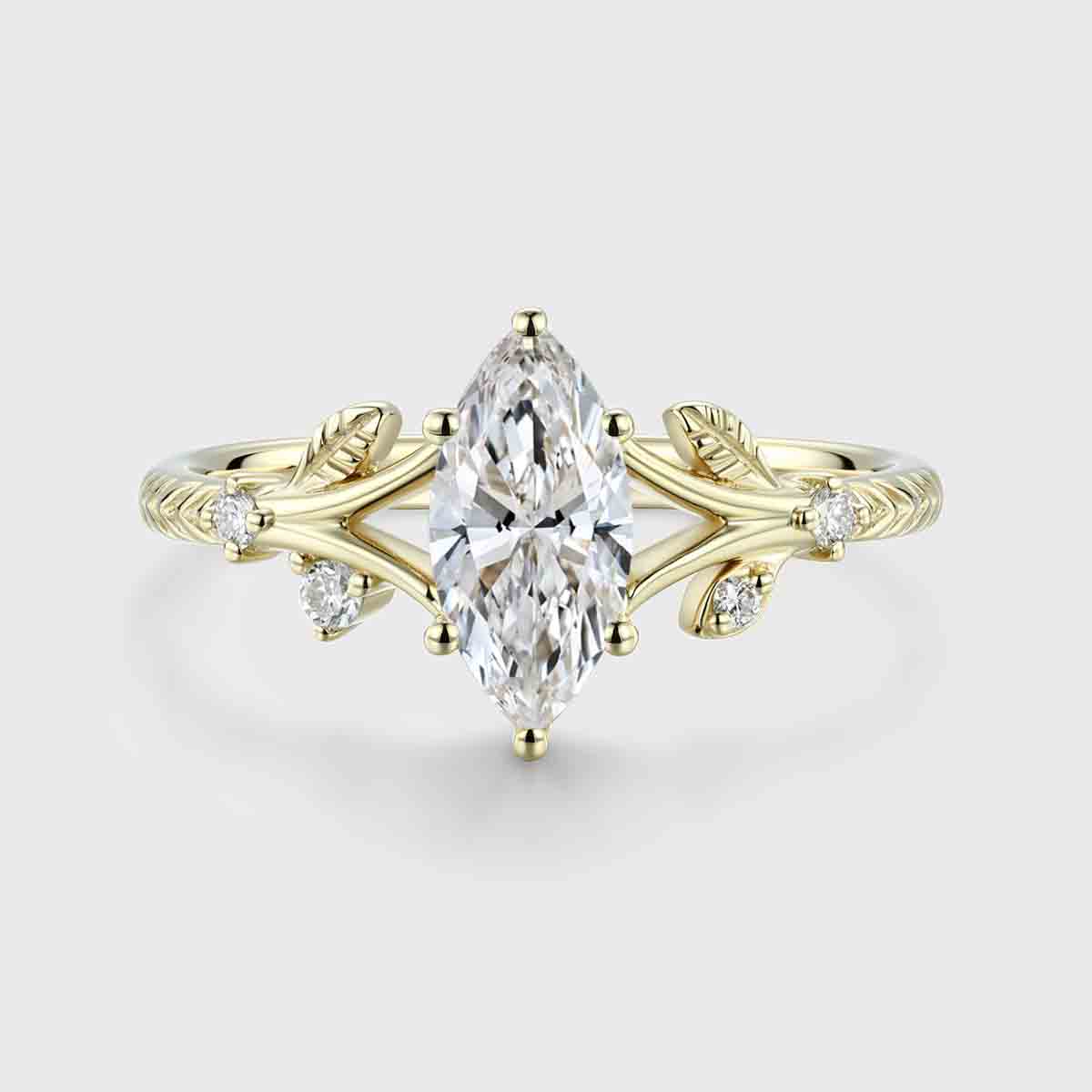 1.0CT~5.0CT Marquise cut Lab Grown Diamond Engagement Ring