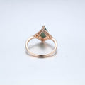 Nature Inspired Kite cut Moss Agate Engagement Ring