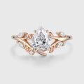 1.0CT~5.0CT Pear cut Lab Grown Diamond Engagement Ring